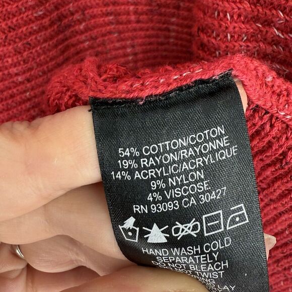 Nic Zoe Red Open Waterfall Cardigan Size 3X - Picture 4 of 4